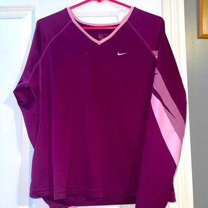 Purple and pink Nike shirt